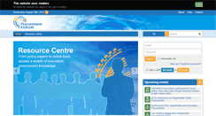 Desktop Screenshot of procurement-forum.eu